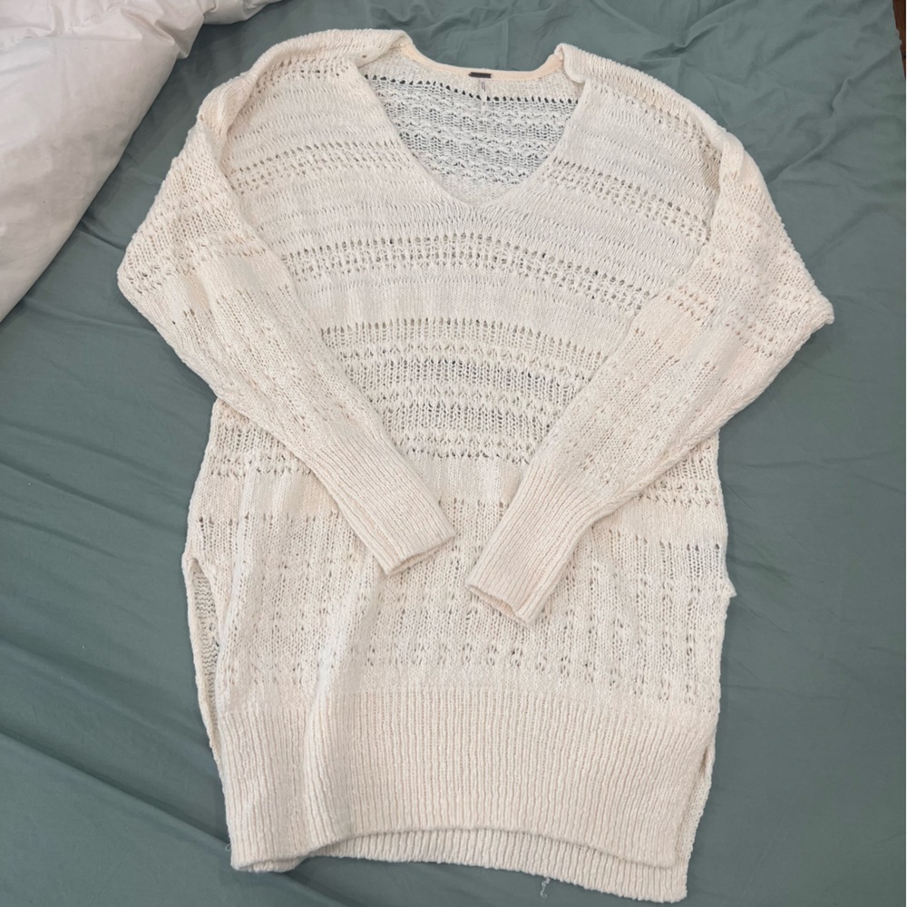 FREE PEOPLE |  cream oversized knit sweater